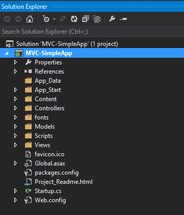 ASP NET MVC Folder Structure
