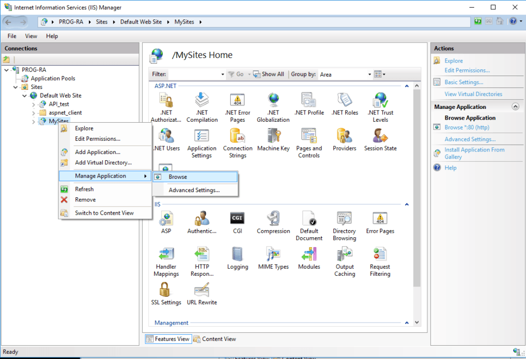 How to deploy ASP.NET Web Application in IIS in windows Machine