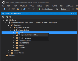 SQL Server Object Explorer in Visual Studio | FreeCode Spot