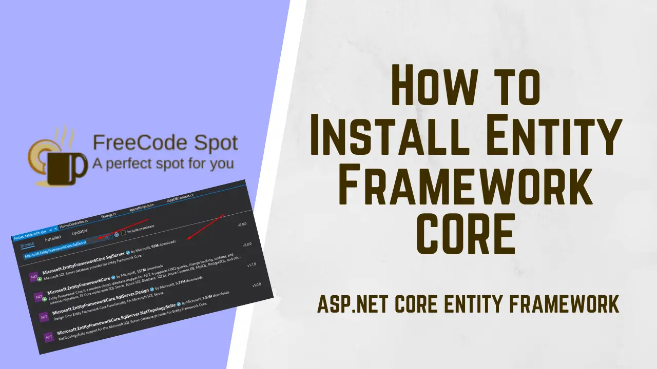 How To Install Entity Framework Core | Freecode Spot