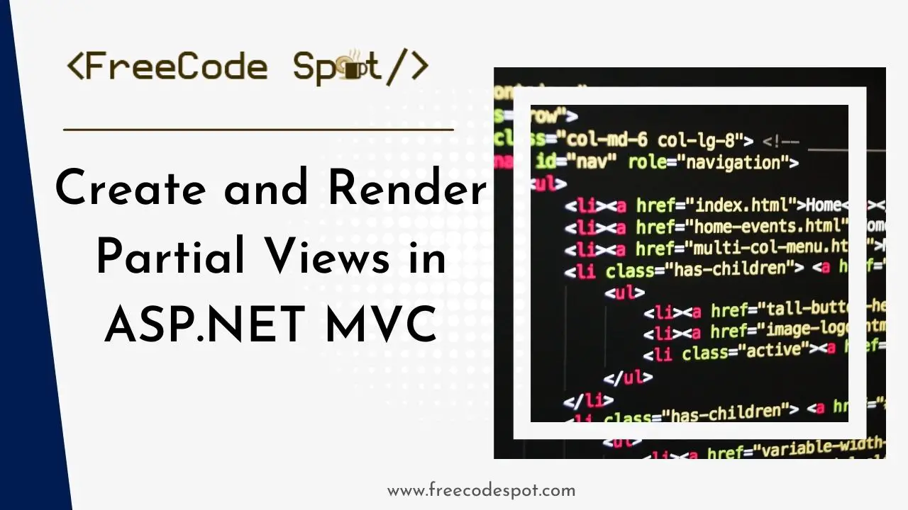 Create and Render Partial Views in ASP.NET MVC