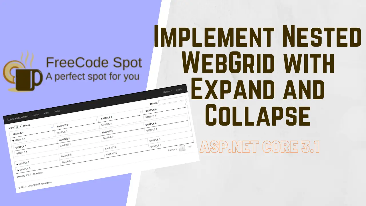Implement Nested WebGrid with Expand and Collapse in ASP.NET