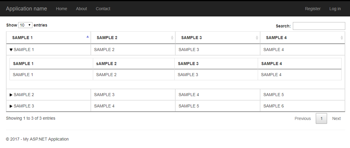 Implement Nested WebGrid with Expand and Collapse in ASP NET