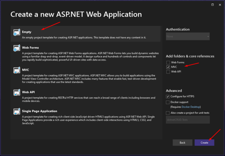 Create ASP.NET Web Application | FreeCode Spot
