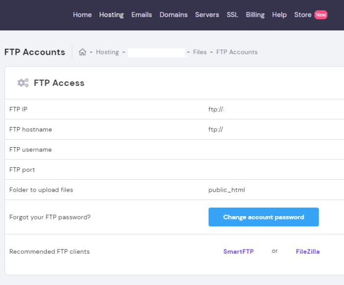 Hostinger Ftp Account - Upload file to a Web Hosting server using FileZilla