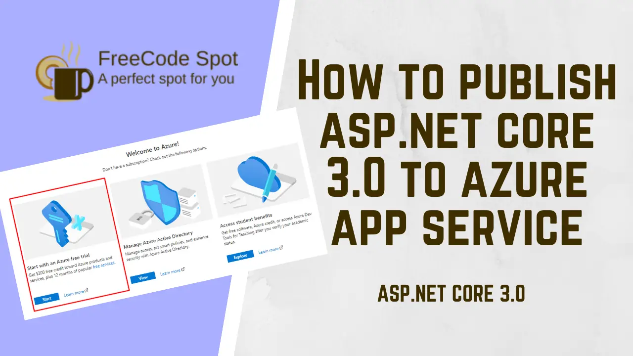 How to publish ASP NET Core 3.0 in Azure App Service