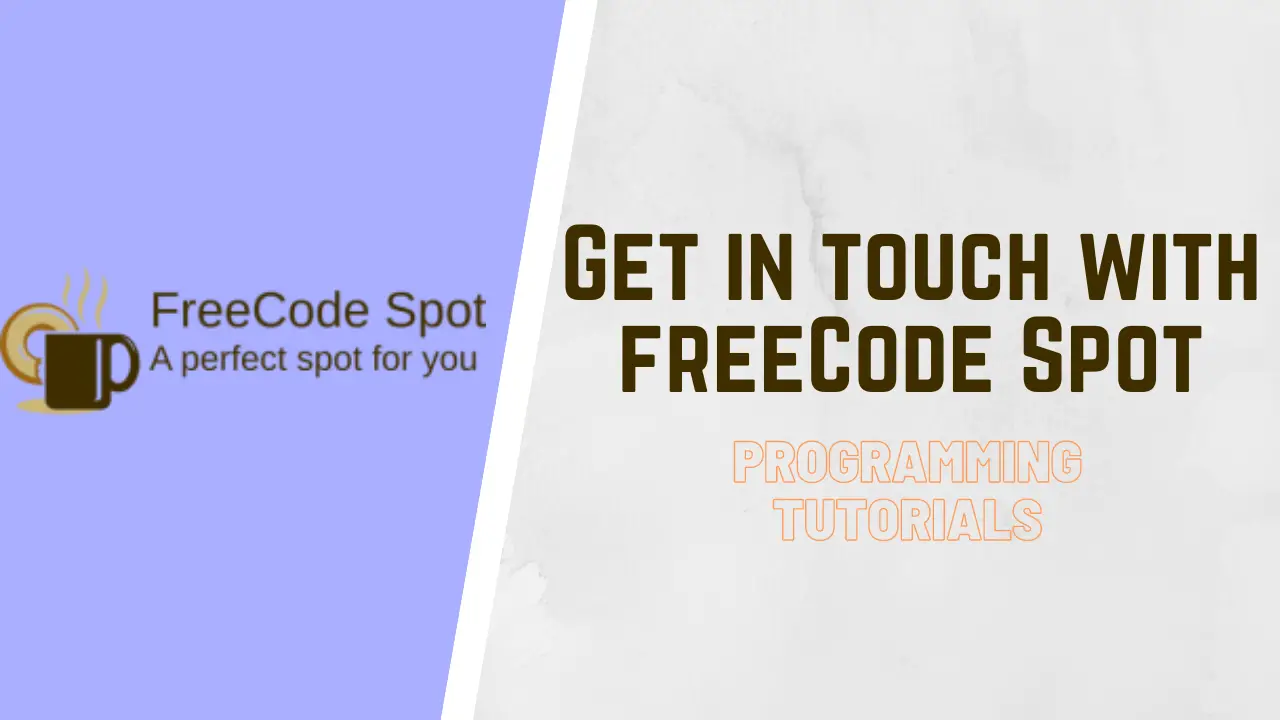 Get in touch with freeCode Spot