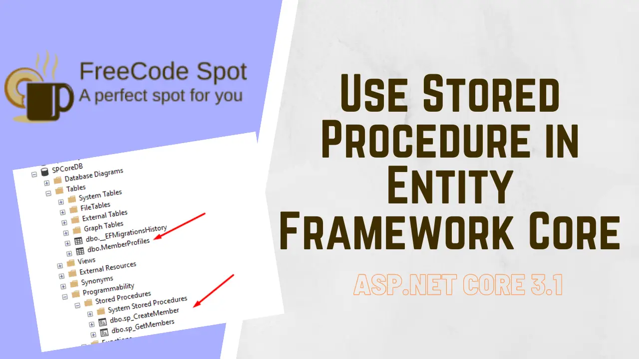 Use stored procedure in Entity framework core