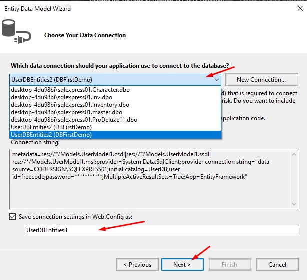 Database First Approach in ASP NET MVC using Entity Framework