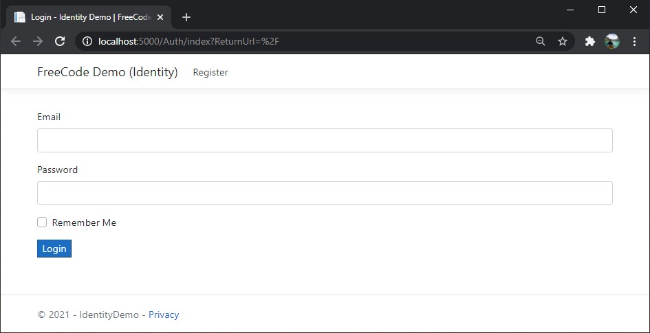 Login View - Login Web Application using Cookie Authentication in ASP NET Core