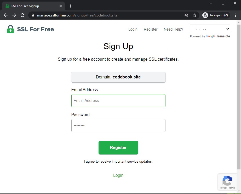 Sign up