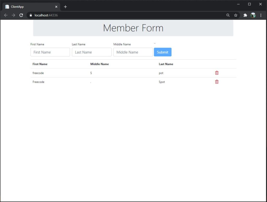 Angular application