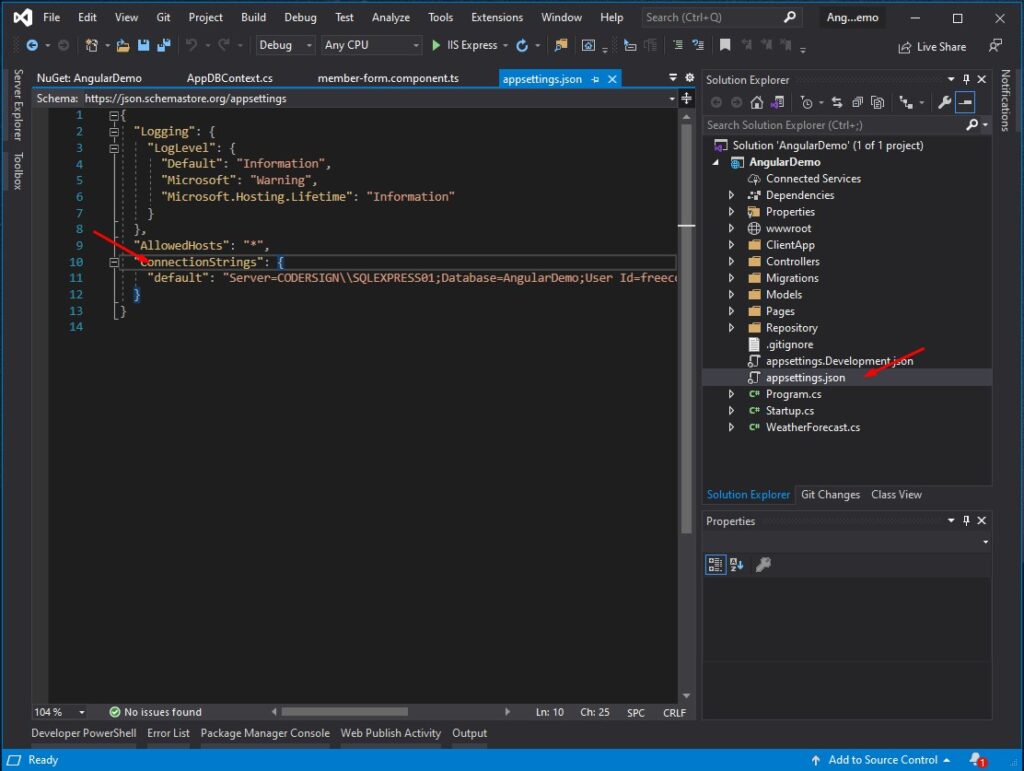 SQL Database connection string