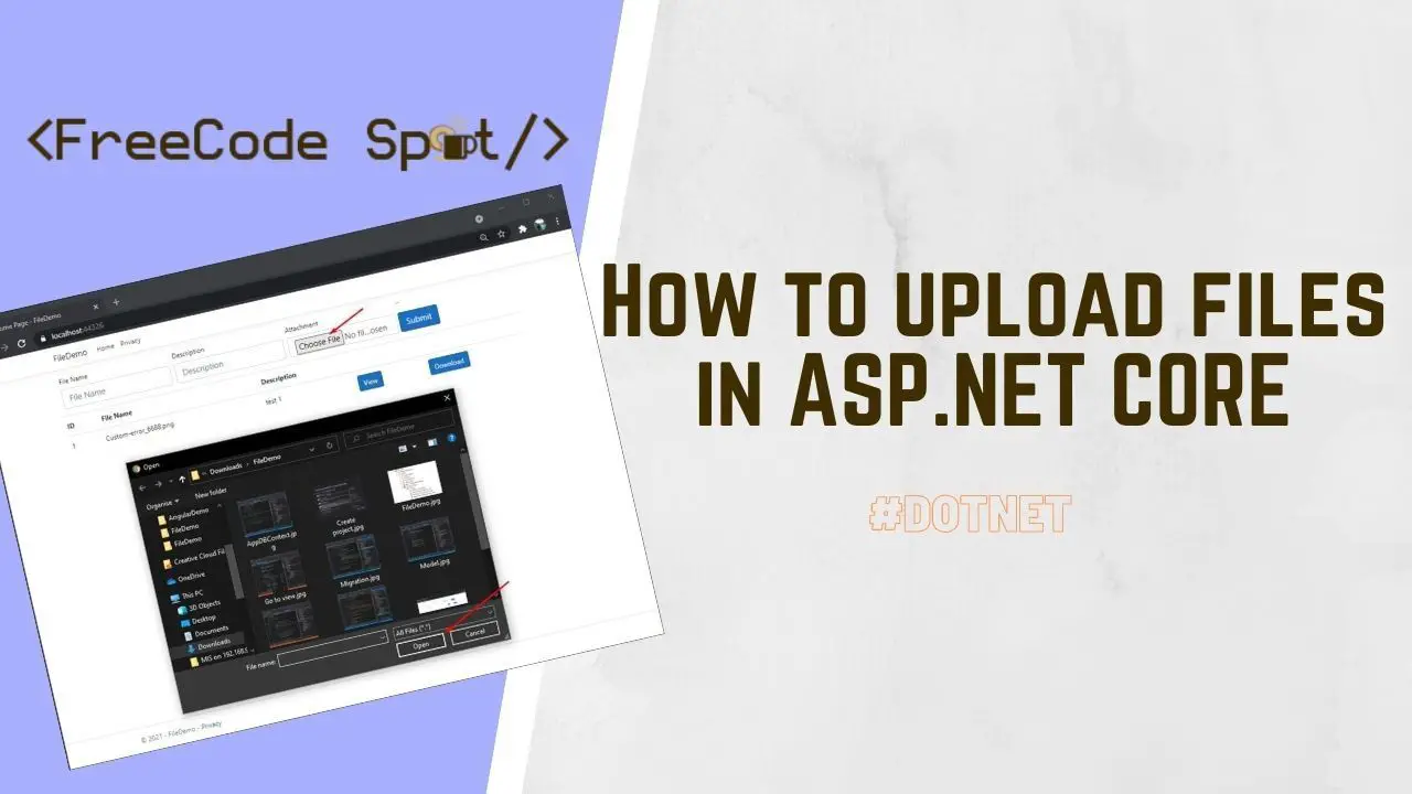 How to upload files in ASP NET CORE
