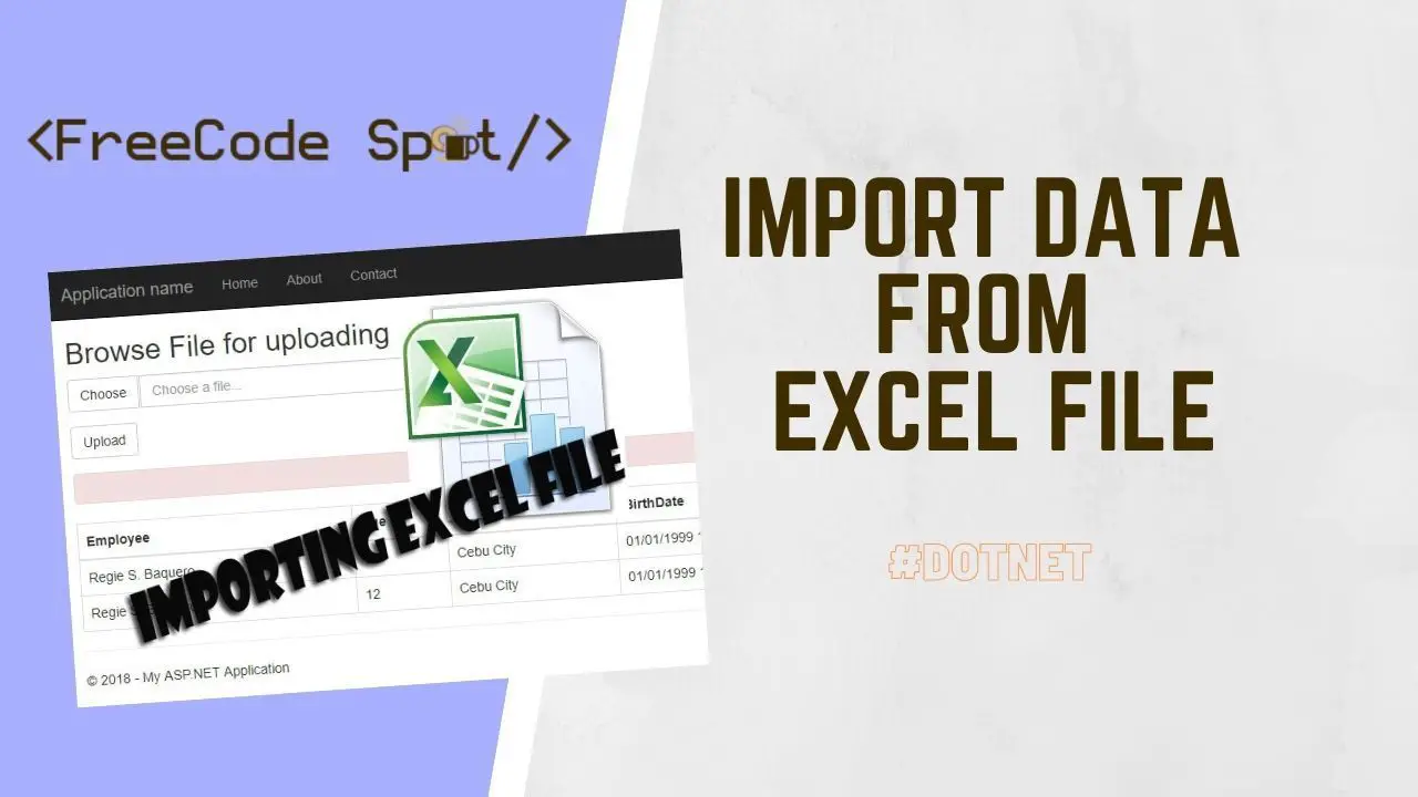 Import Data from an excel file