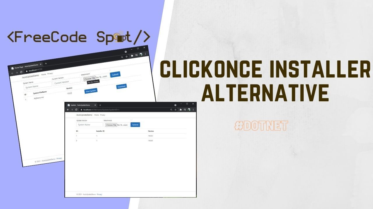 ClickOnce Auto update installer alternative