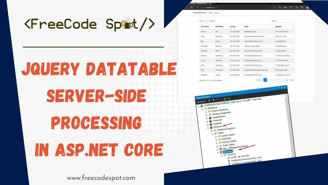 server-side processing in ASP NET Core