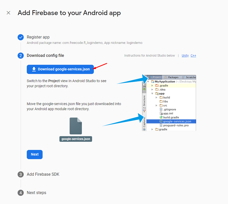 Flutter login and registration using Firebase