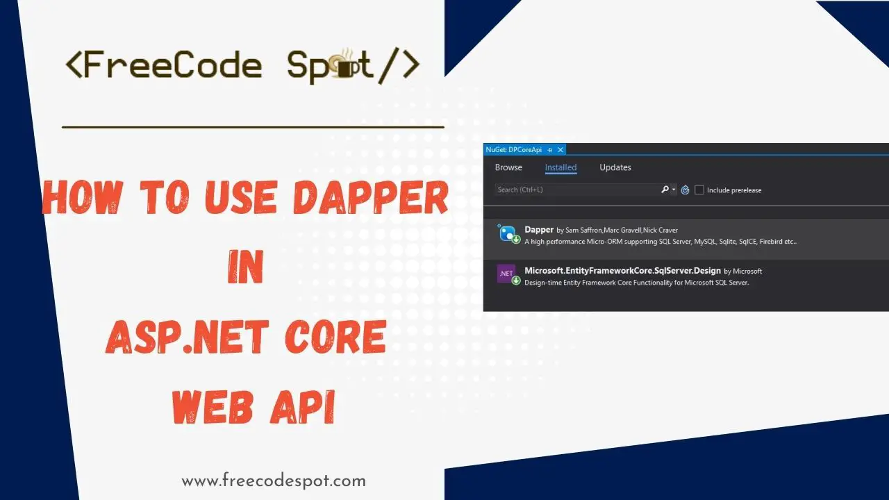 Dapper in ASP NET Core Web API