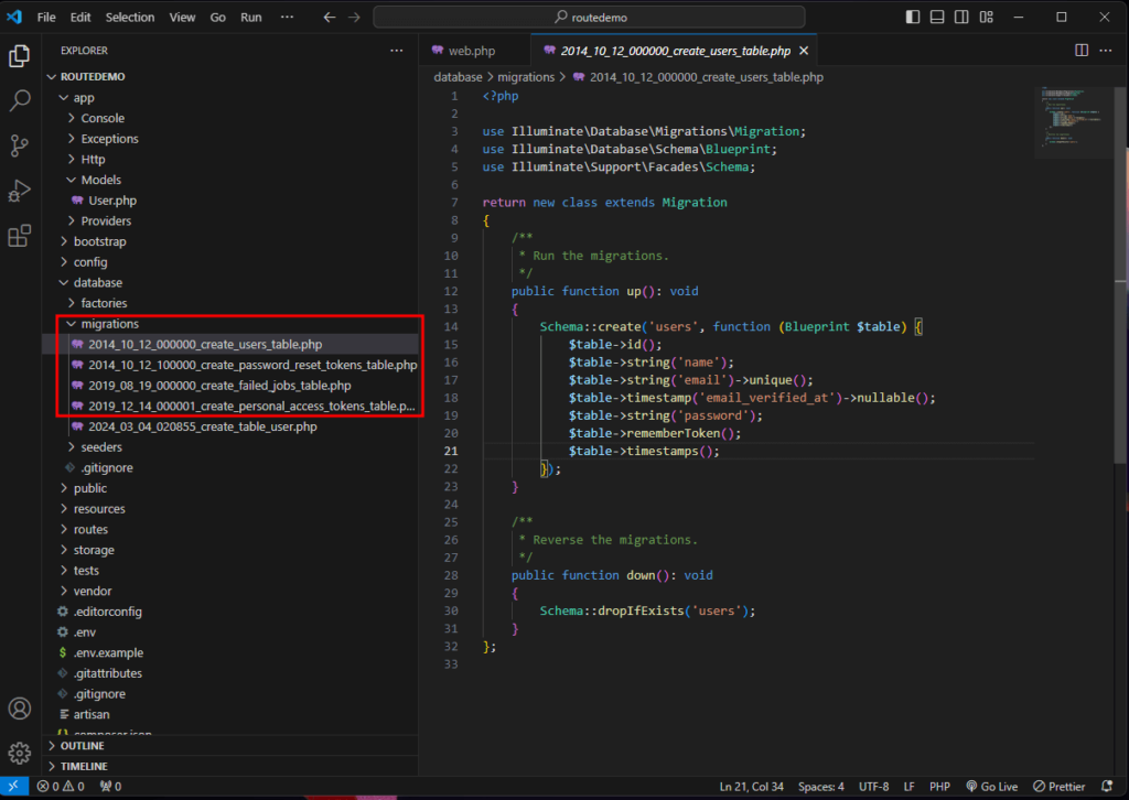 Implement Login and Registration in Laravel
