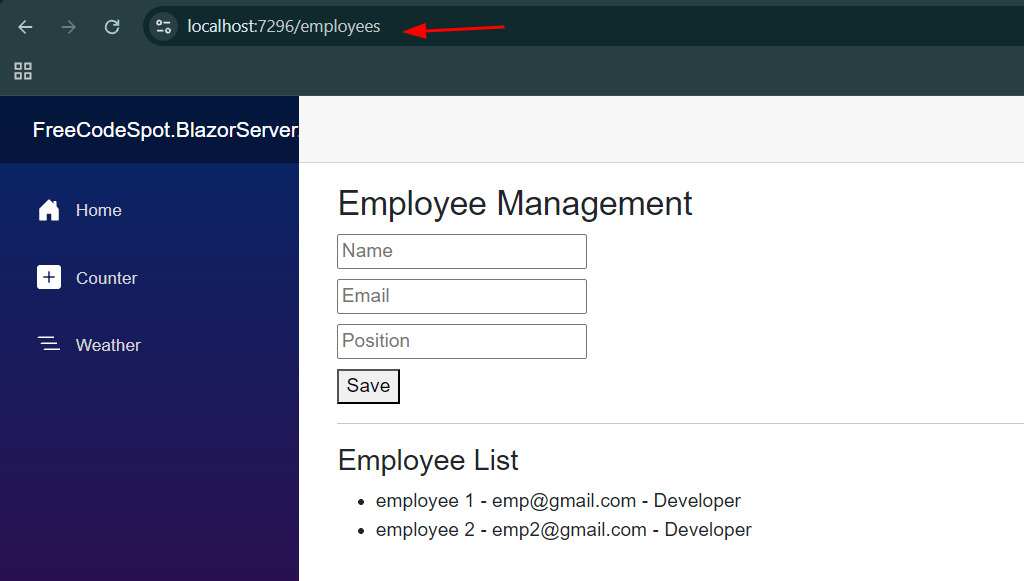 Testing the Application